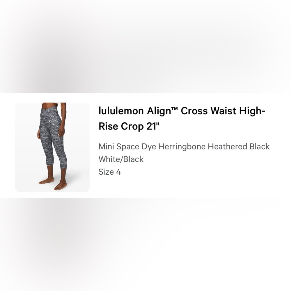 Women’s Lululemon Align Cross Waist High Rise Crop